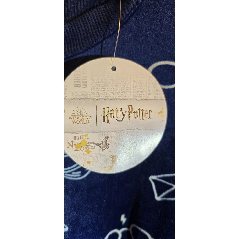 NWT Harry Potter Womem's Wizarding World2 PC Pajama Set S Blue Stretch Fleece - Picture 3 of 4